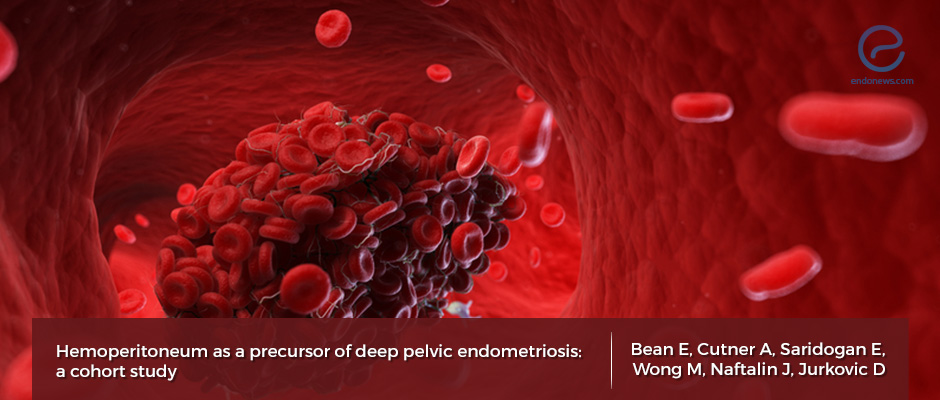 The association of significant hemoperitoneum (blood in the abdominal cavity) and deep pelvic endometriosis 
