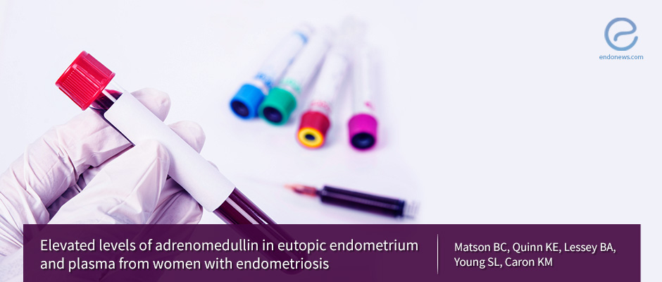 Elevated levels of adrenomedullin in eutopic endometrium and plasma from women with endometriosis.