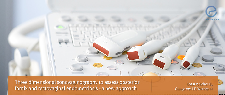 Three dimensional sono-vaginography to diagnose rectovaginal endometriosis