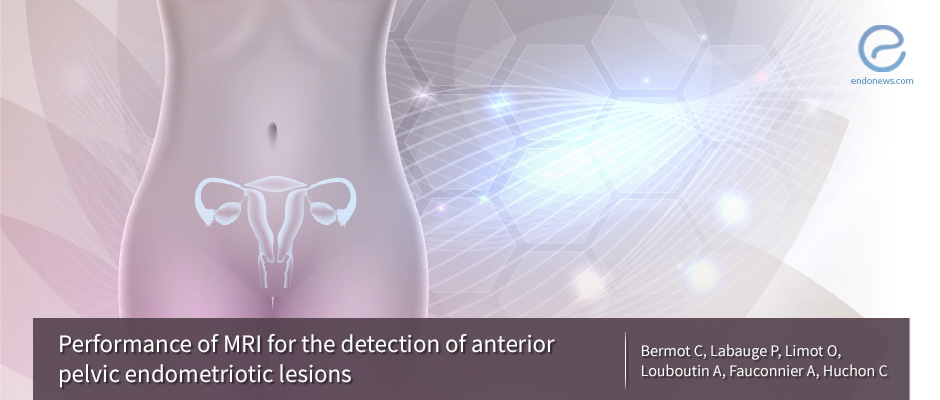 Can MRI be used to detect anterior pelvic endometriotic lesions?