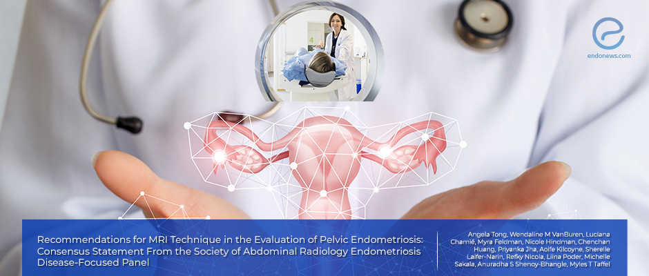 How should MRI images be obtained for optimal endometriosis detection?