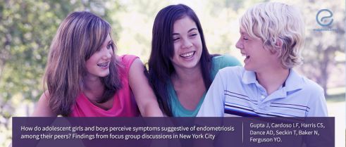 How do adolescent girls and boys perceive symptoms suggestive of endometriosis among their peers?
